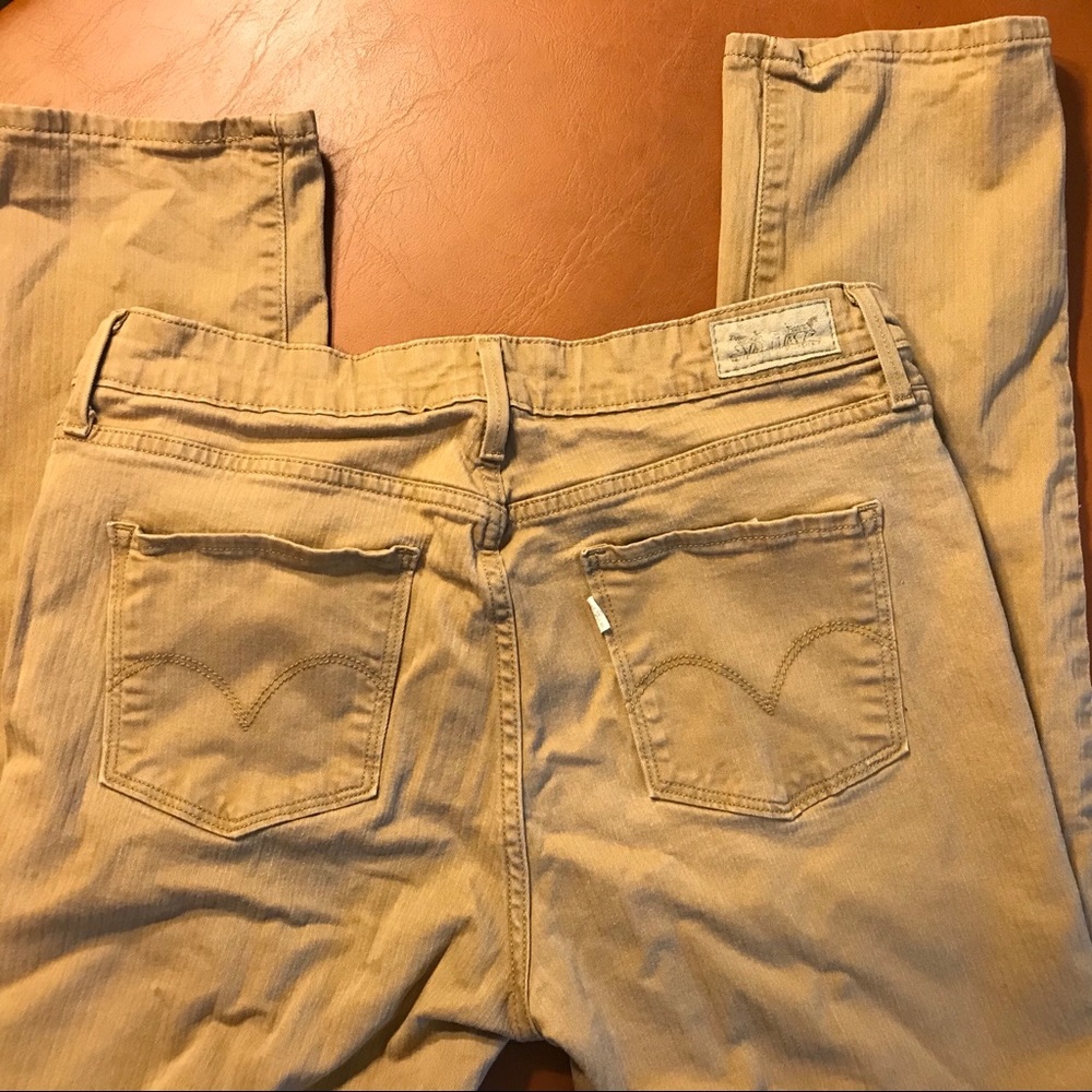 Levi’s mid rise skinny jeans light brown 12